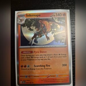 Pokemon Infernape Holo Orange Red Fire Card